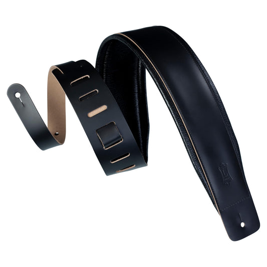 Levy's Larsen Leather Deluxe Guitar Strap - Black