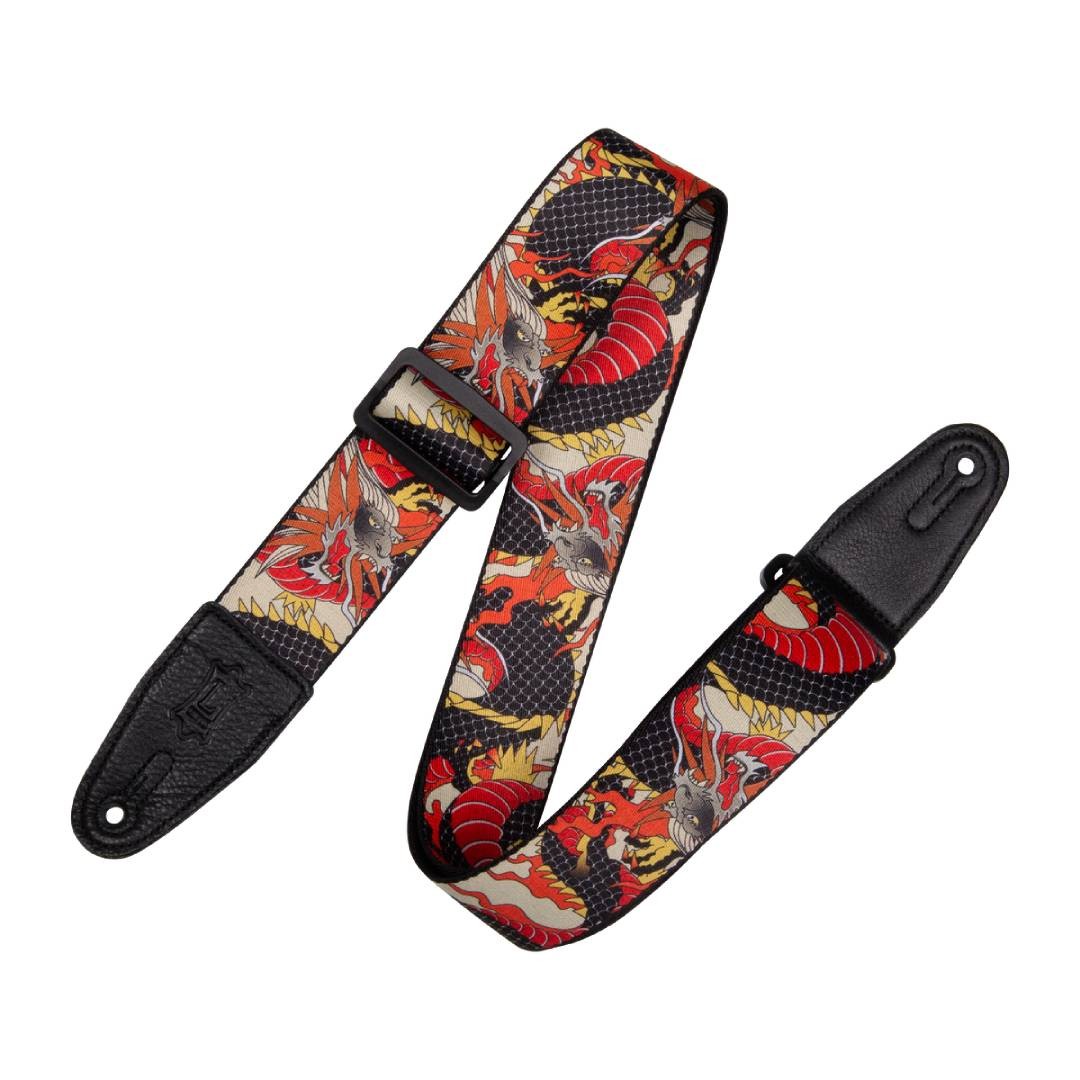 Levy's MPD2 Polyester Guitar Strap - Japanese Traditional Dragon
