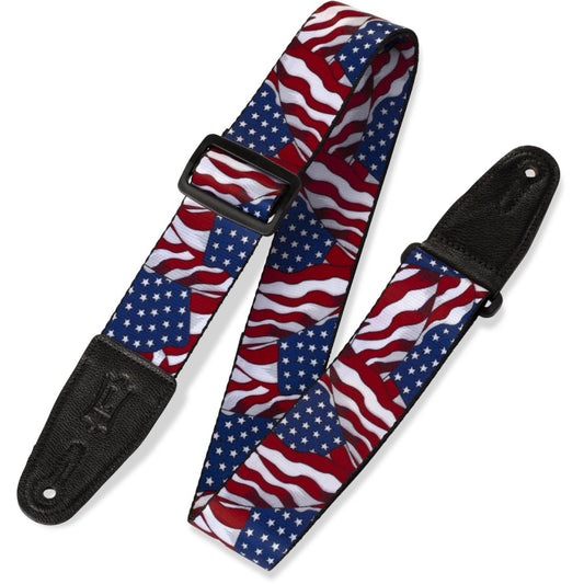 Levy's MP-09 2" Polyester Guitar Strap - USA Flag