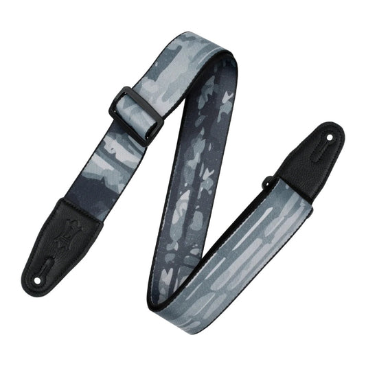 Levy's MPD2 Polyester Guitar Strap - Grey Abstract Tree Motif