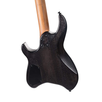 Cort Space G6MS Headless Guitar - Semi Gloss Trans Black with Bag