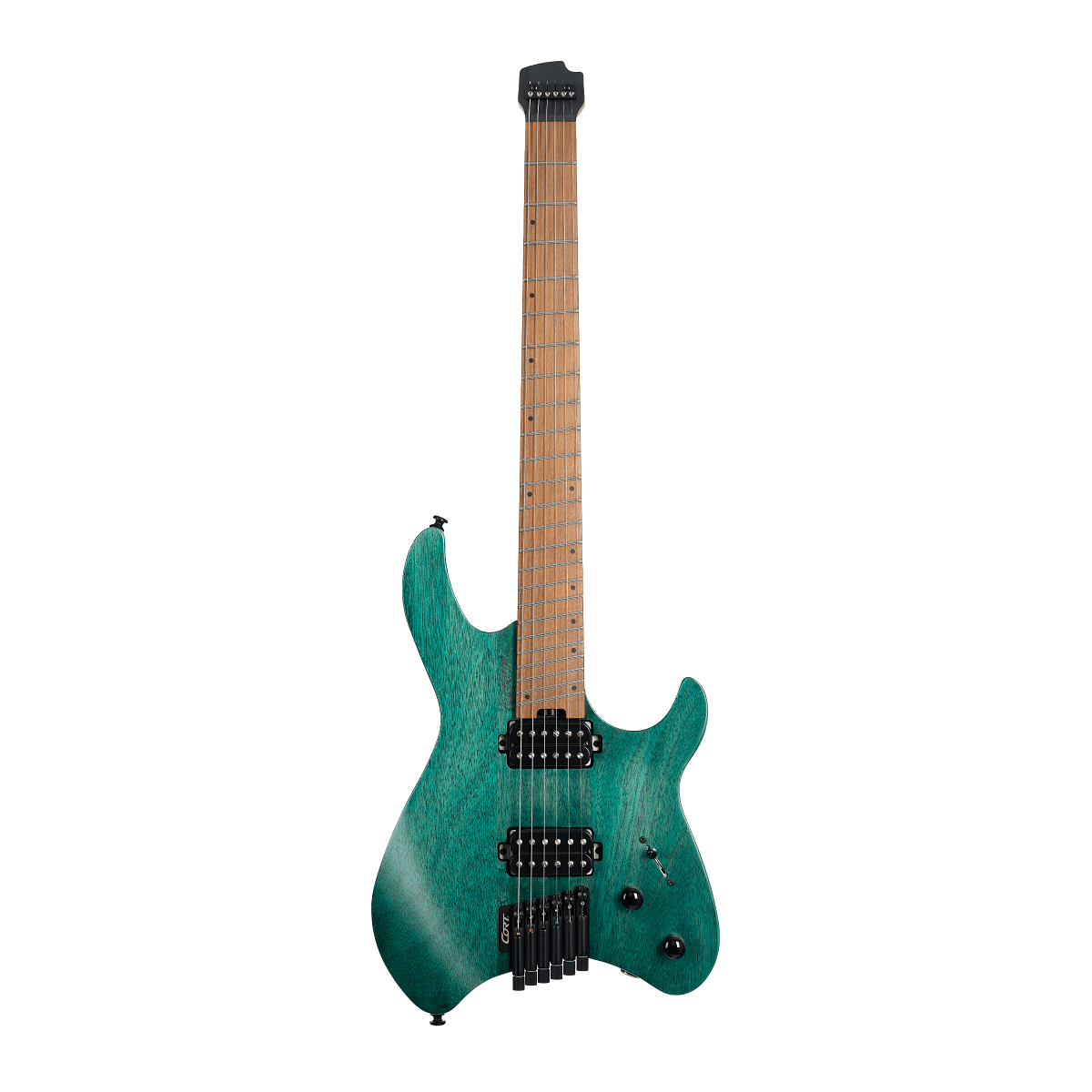 Cort Space G6MS Headless Guitar - Semi Gloss Turquoise with Bag