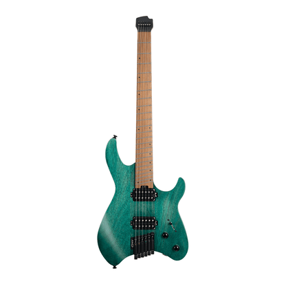 Cort Space G6MS Headless Guitar - Semi Gloss Turquoise with Bag