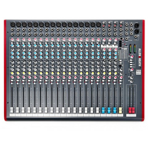 Allen & Heath ZED-22FX - 22 Channel Analog Mixer w/ USB and Built-In Effects | Allen & Heath Analog Mixer for Live Sound & Studio