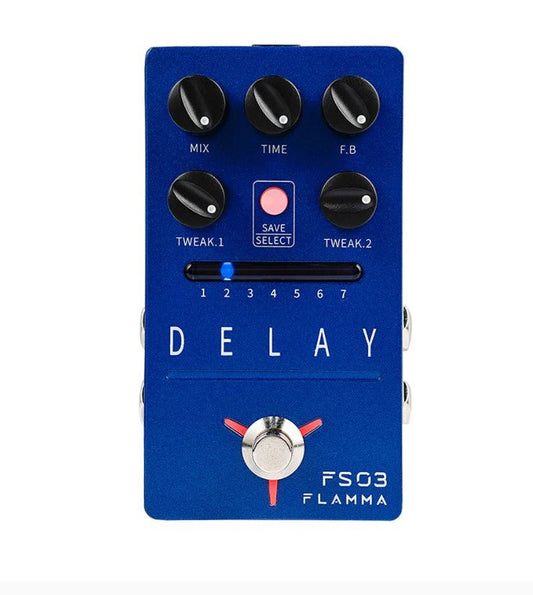 FLAMMA FS03 STEREO DELAY GUITAR EFFECTS PEDAL WITH 80-SECOND LOOPER