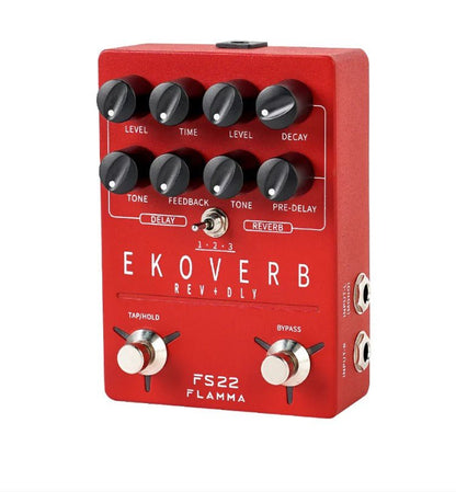 FLAMMA FS22 EKOVERB GUITAR STEREO DUAL REVERB DELAY EFFECTS PEDAL